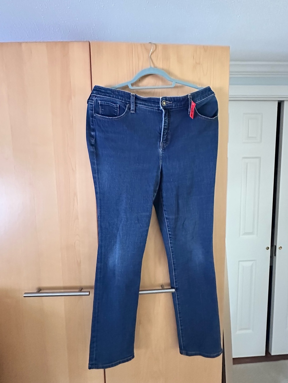 Chicos Classic Dark Blue Women's Jeans girlfriend straight slimming